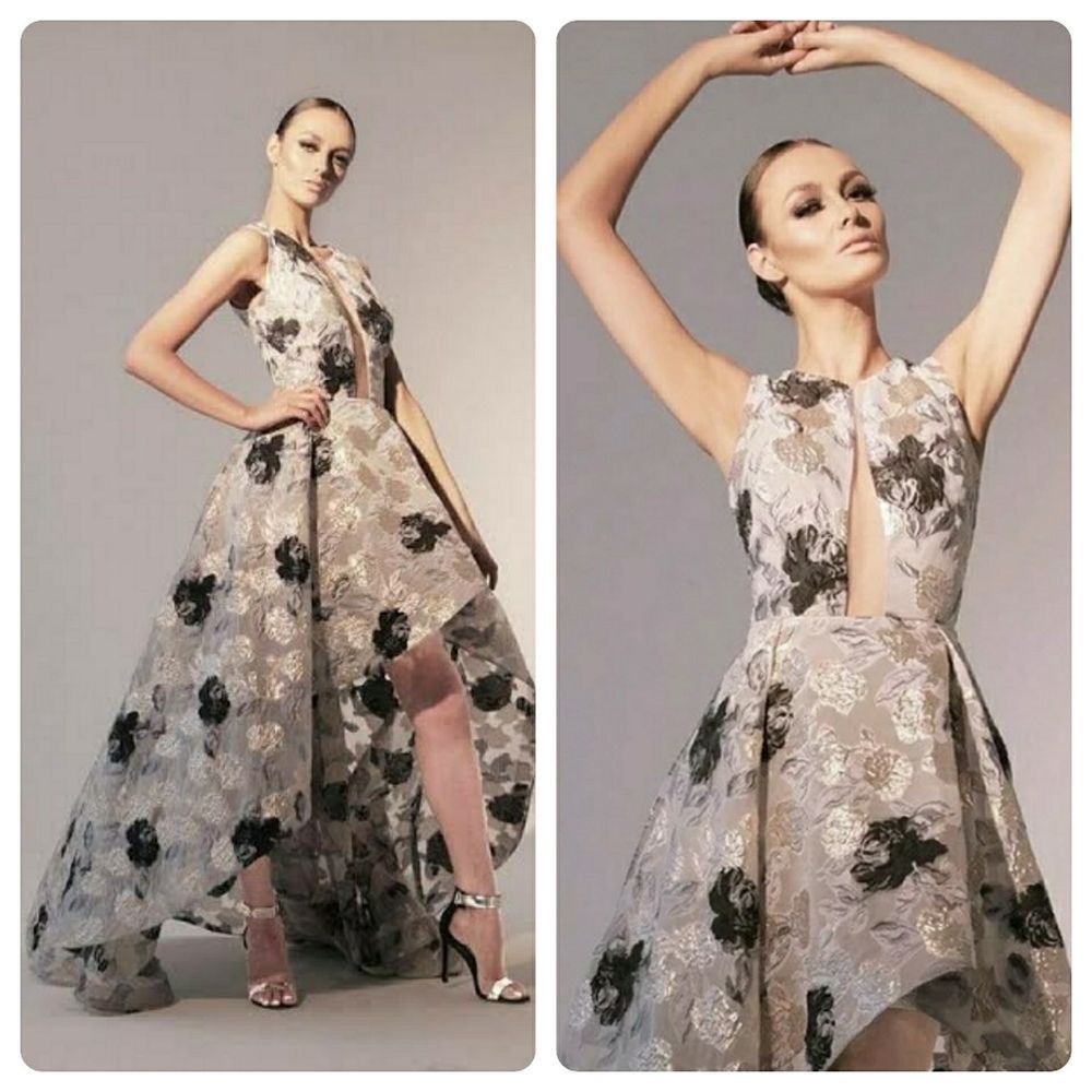 Nicole Bakti Floral Embroidered Jewel Dress - Picture 3 of 11